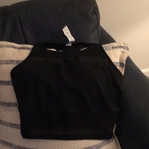 Fabletics sheer cutout athletic racer back top in size Large